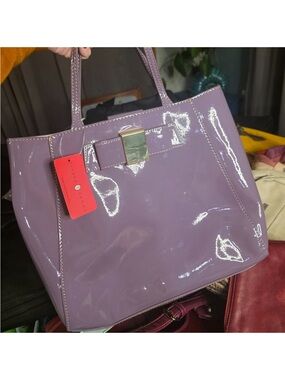 Ivanka Trump Lavender Patent Leather Tote open to offers